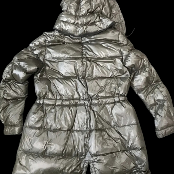 MONCLER BLACK PUFFER JACKET MID LENGTH W DRAWSTRING WAIST DOUDOUNE ELASTIQUE - Picture 4 of 16